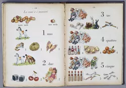 Pages of First pages, minh họa sách thiếu nhi, Mondadori, Milan, thập niên 1940, Ý, thế kỷ 20